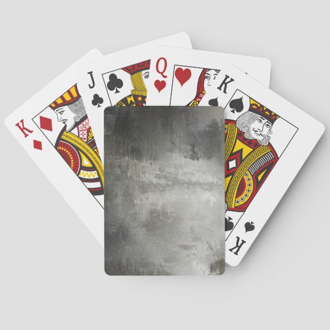 art abstract grunge black and white textured poker cards (Back)
