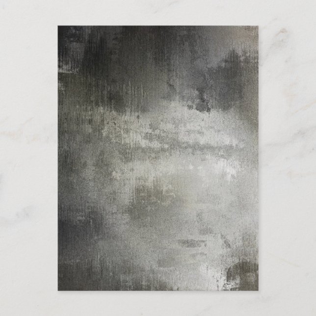 art abstract grunge black and white textured postcard (Front)