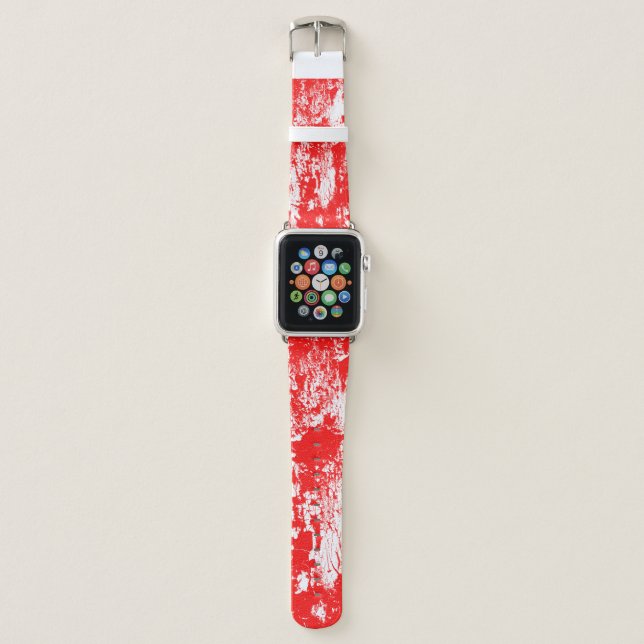 Art abstract grunge illustration ink brush effect  apple watch band (Front)