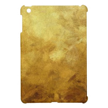 Art Abstract Painted Background In Golden Color Cover For The Ipad Mini by watercoloring at Zazzle