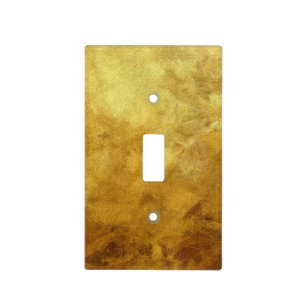 art abstract painted background in golden color light switch cover