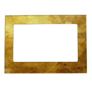 art abstract painted background in golden color magnetic photo frame