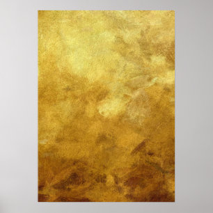 art abstract painted background in golden color poster