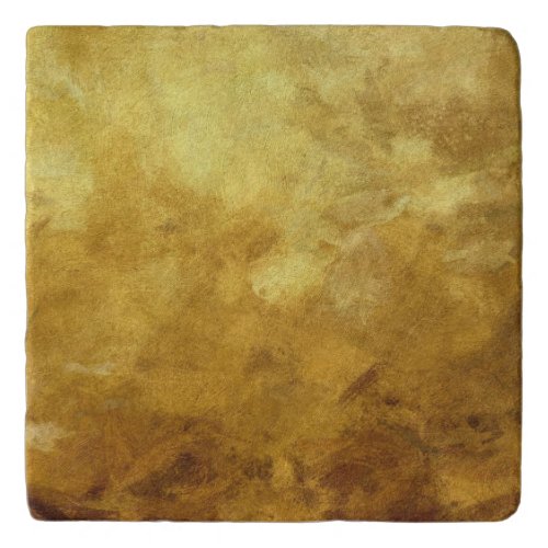 art abstract painted background in golden color trivet