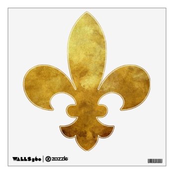 Art Abstract Painted Background In Golden Color Wall Sticker by watercoloring at Zazzle