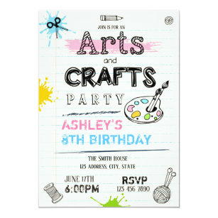 Craft Party Invitations | Zazzle