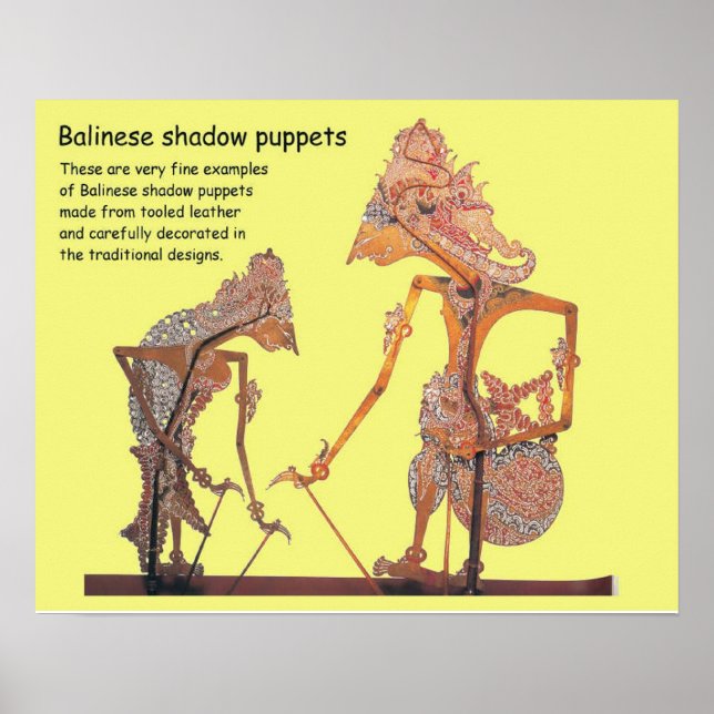 Art and design, Balinese Shadow puppets Poster (Front)