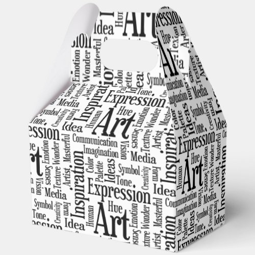 Art and expression creative event favor boxes