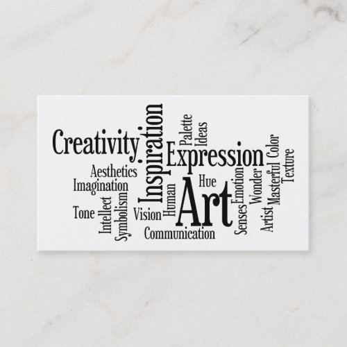 Art and Inspiration Business Card for Creative Pro