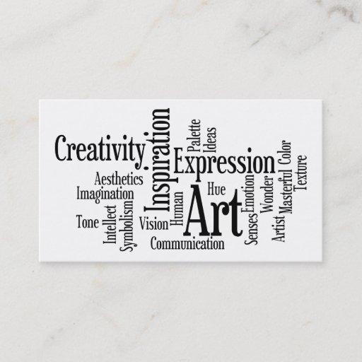 Customizable Art and Inspiration Business Card for Creative Pro