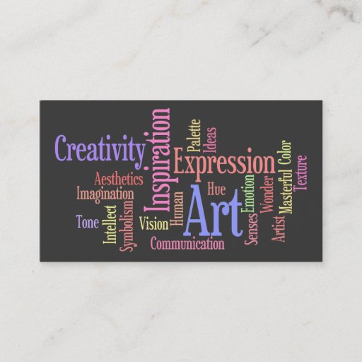 Customizable Art and Inspiration Business Card for Creative Pro