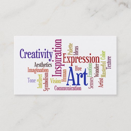 Customizable Art and Inspiration Business Card for Creative Pro