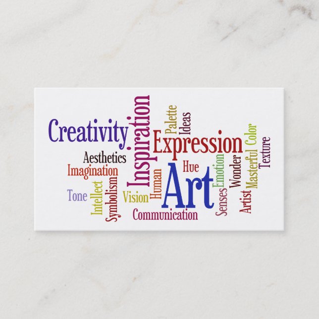 Art and Inspiration Business Card for Creative Pro (Front)