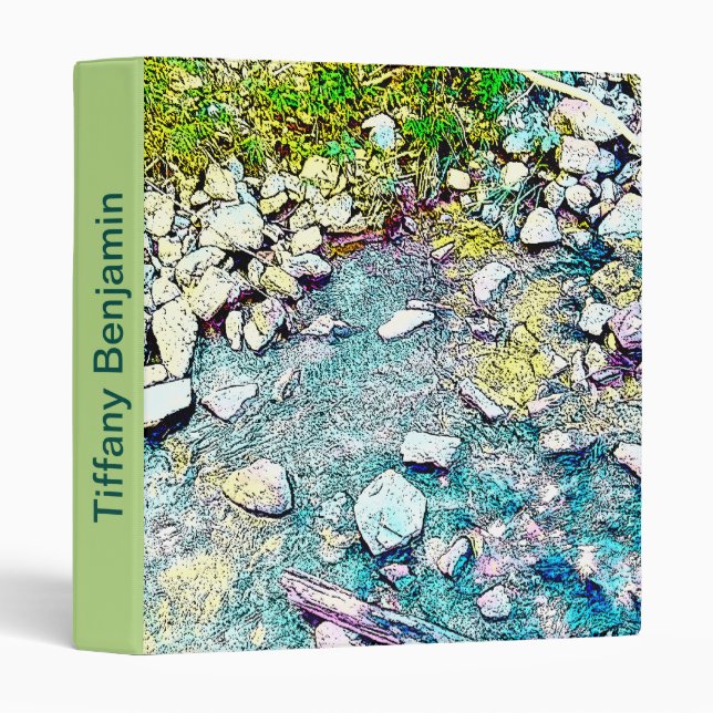 Art and Nature Rocks 3 Ring Binder (Front/Spine)