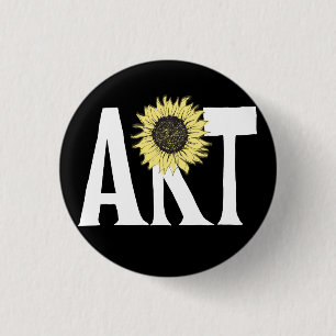 Art and Sunflower Button
