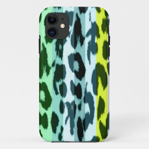 Art animal print fur skin of leopard iPhone 11 case