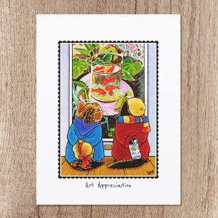 'Art Appreciation' Art Lovers Cat Personalized Postcard