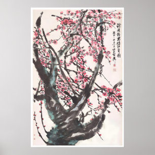 Art Asian Cherry Trees Wall Art Japanese Poster