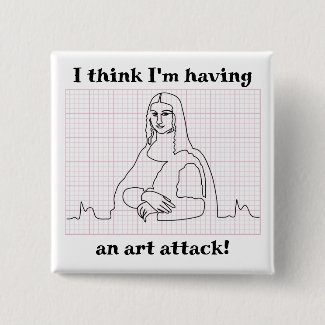 Art Attack Funny Mona Lisa EKG Cardiology Pun