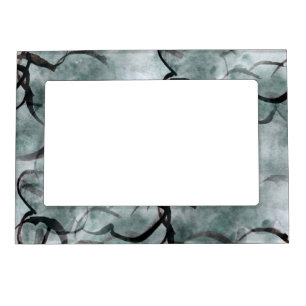 art avant-garde gray, black hand paint magnetic frame