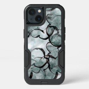 art avant-garde gray, black hand paint iPhone 13 case