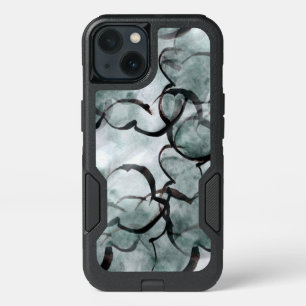 art avant-garde gray, black hand paint iPhone 13 case