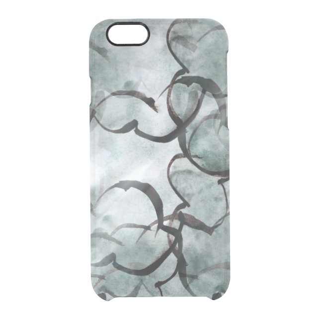 art avant-garde gray, black hand paint uncommon iPhone case (Back)