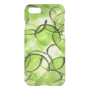 art avant-garde hand paint background green iPhone SE/8/7 case