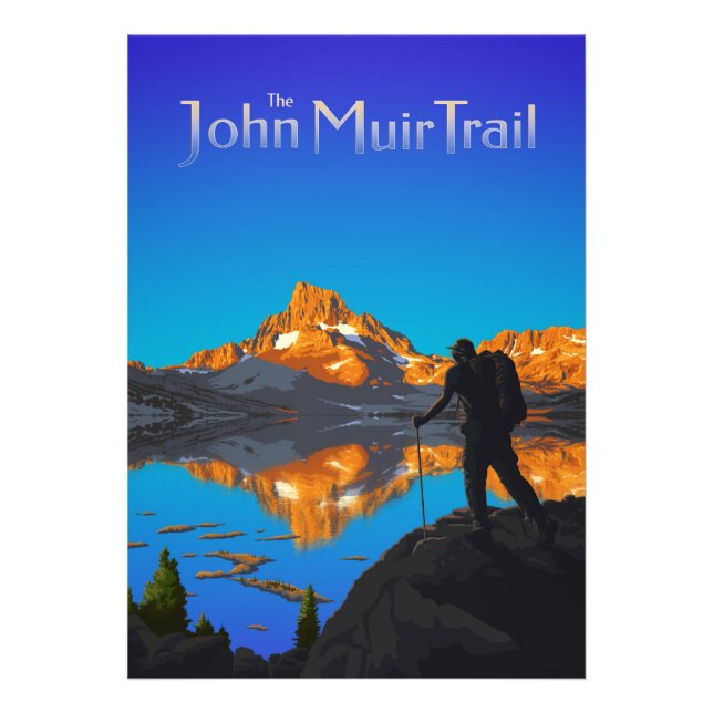 Art - Banner Peak - John Muir Trail Text Photo Print (Front)