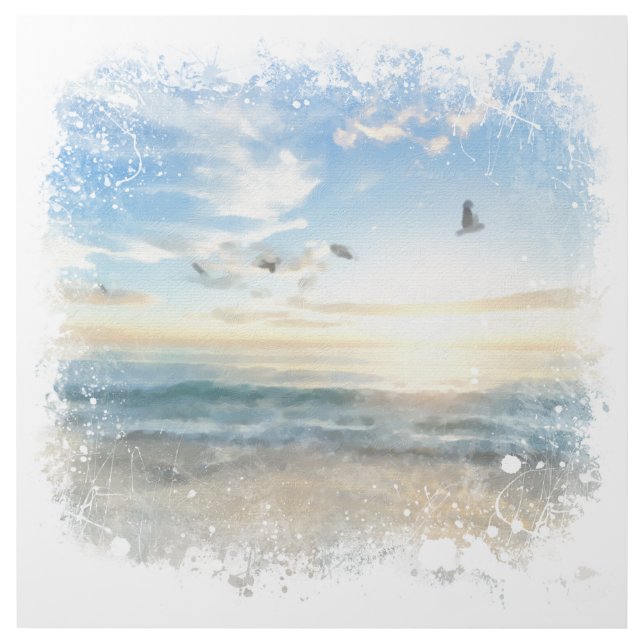 *~* Art Beach Waves Sunset AR7 Gallery Wrap (Front)