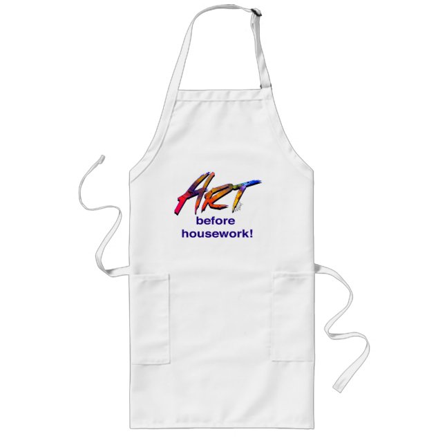 Art Before Housework! Long Apron (Front)