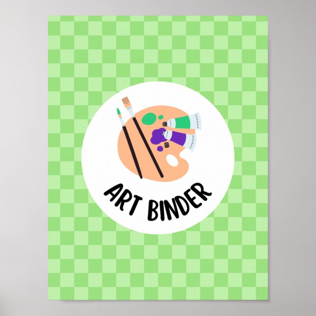 art binder insert - teacher organization poster (Front)