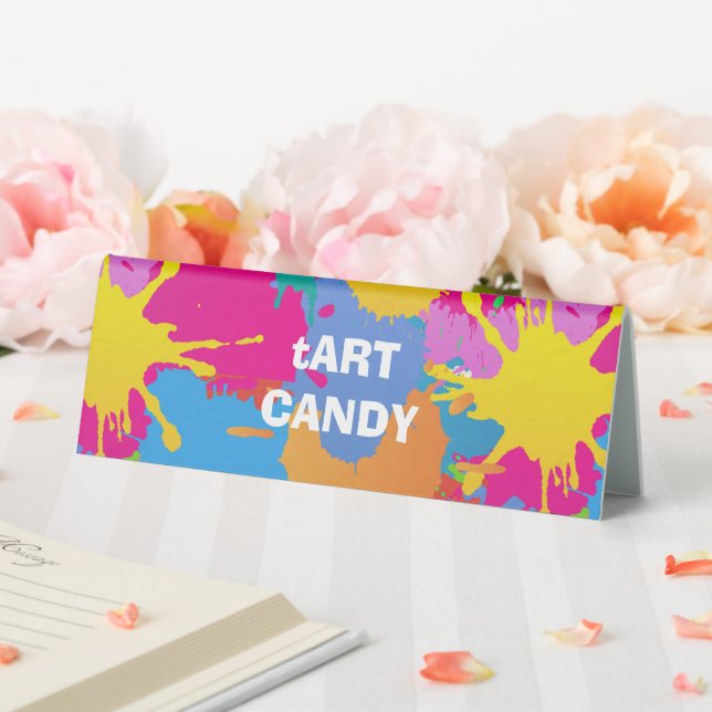 Art Birthday Party - Loot Bag Topper/Table Tent Table Tent (In SItu (Wedding))