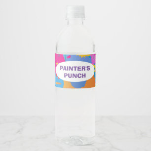 Art Birthday Party - Water/Cup/Drink Label