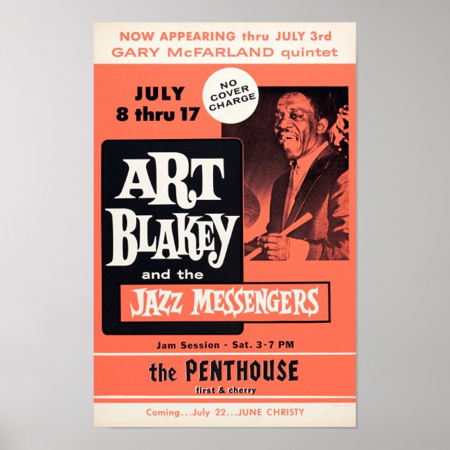 Art Blakey at the Penthouse Reproduction Vintage  Poster (Front)