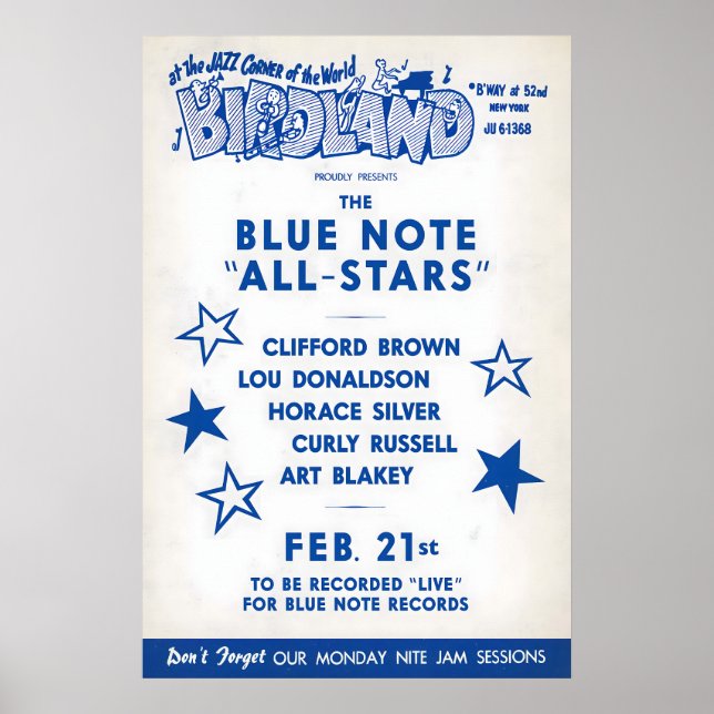 Art Blakey - Clifford Brown - Horace Silver - Jazz Poster (Front)