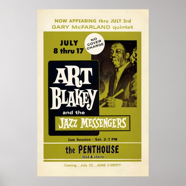 Art Blakey & The Jazz Messengers jazz poster (Front)