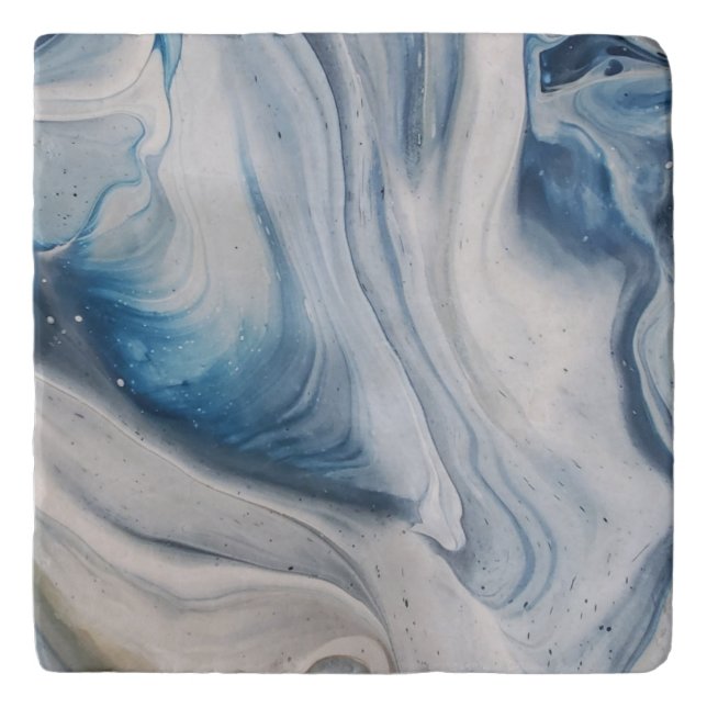 Art by Heather - Marble Trivet - Twists & Turns (Front)