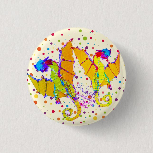 Art by Micheal  Charm Button (Front)