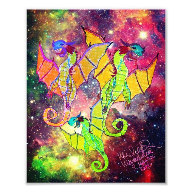 Art by Micheals Dragons Photo  Print (Front)