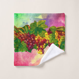 Art by Veronica Grapes Dish Rag Cloth Towel