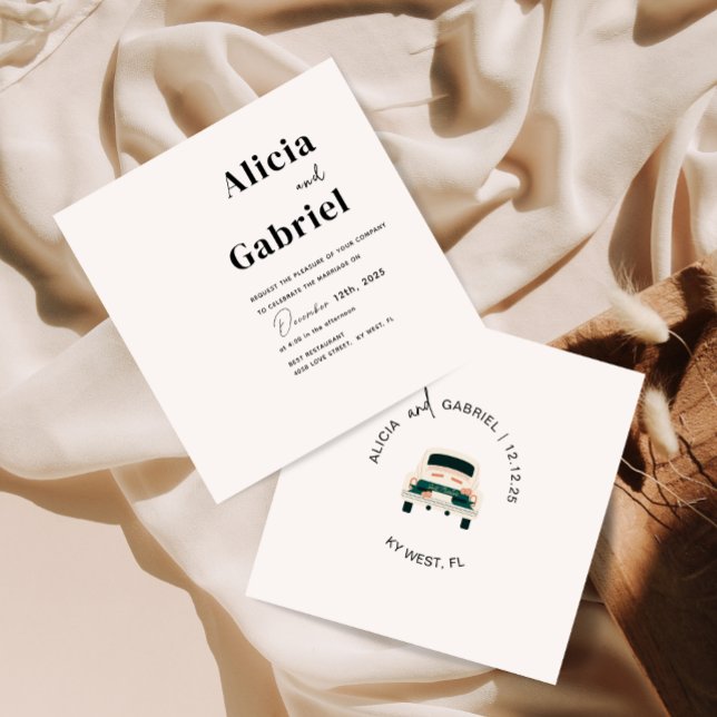 Art Car Wedding Invitation card (Creator Uploaded)