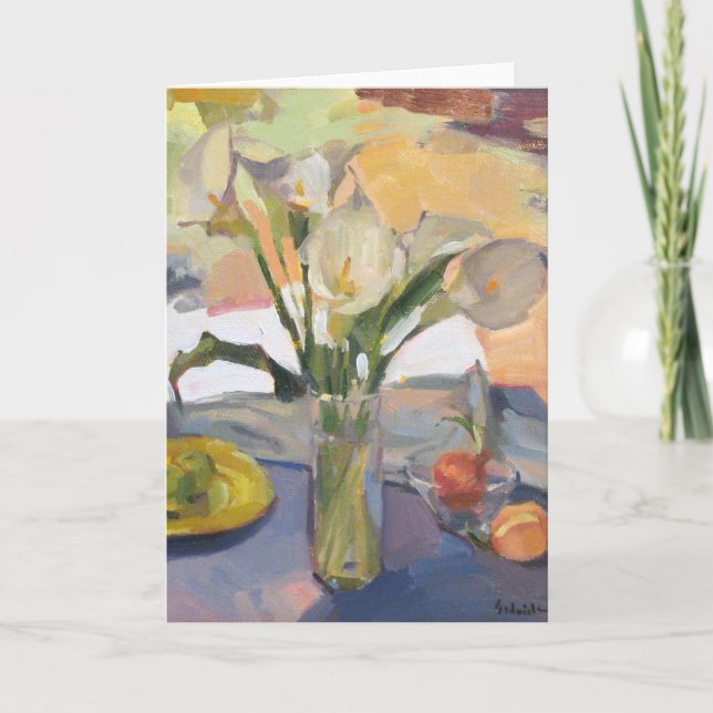 Art Card Blank Greeting Card "Calla Lilies" (Front)
