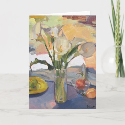 Art Card Blank Greeting Card Calla Lilies