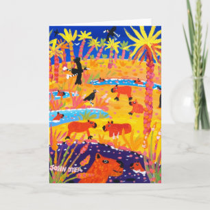 Art Card: Brazilian Capybara. Pantanal Brazil Card