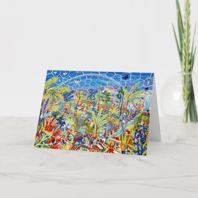 Art Card: Garden of Eden. The Eden Project, UK Card (Front)