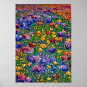 Art card "Painted Dreams" Friendly flowers! Poster