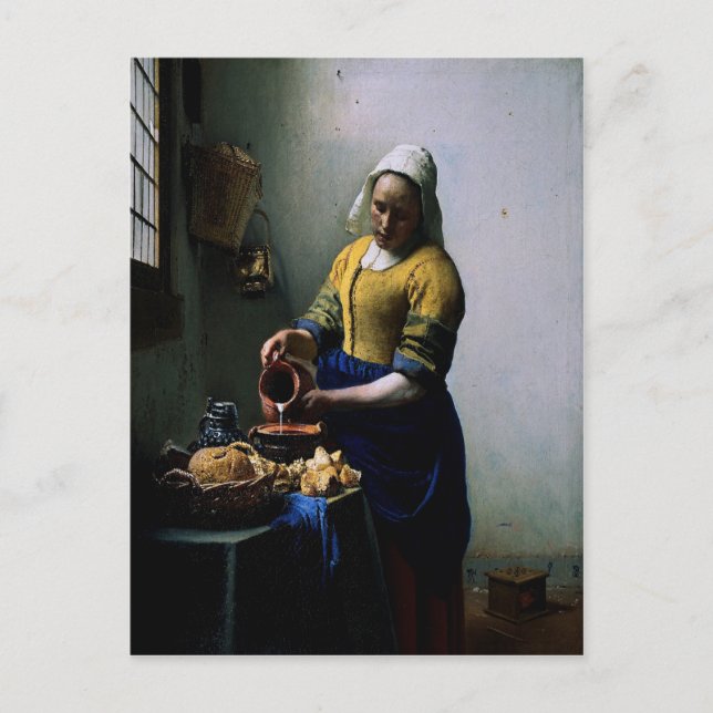 Art Card - "The Kitchen Maid" by Johannes Vermeer (Front)