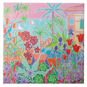 Art Ceramic Tile: Joanne Short, Côte d'Azur Menton Ceramic Tile