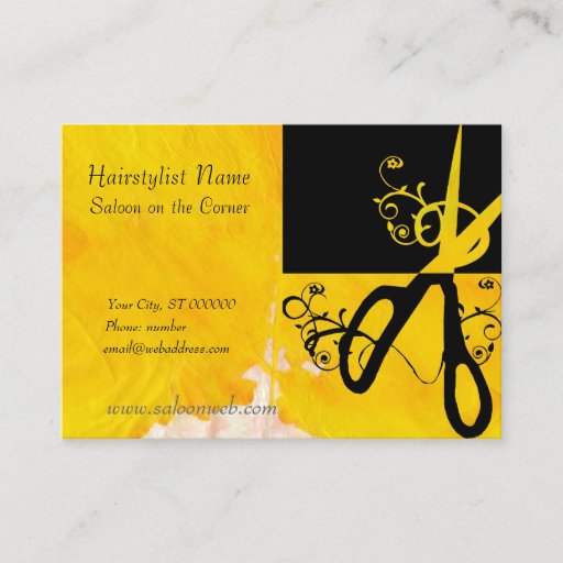 Customizable Hair Stylist Magic Scissors Business Cards